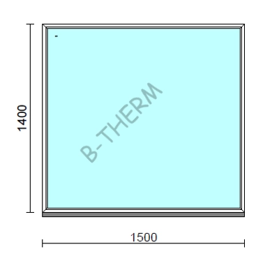 Kép 1/2 - Fix ablak.  150x140 cm (Rendelhető méretek: szélesség 145-154 cm, magasság 135-144 cm.) Deluxe A85 profilból