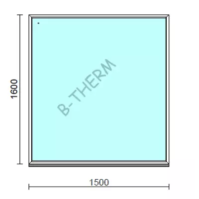 Kép 1/2 - Fix ablak.  150x160 cm (Rendelhető méretek: szélesség 145-154 cm, magasság 155-164 cm.)  New Balance 85 profilból