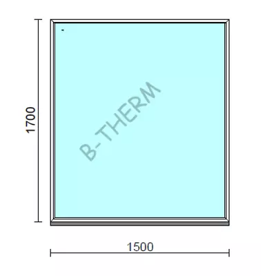 Kép 1/2 - Fix ablak.  150x170 cm (Rendelhető méretek: szélesség 145-154 cm, magasság 165-174 cm.)  New Balance 85 profilból