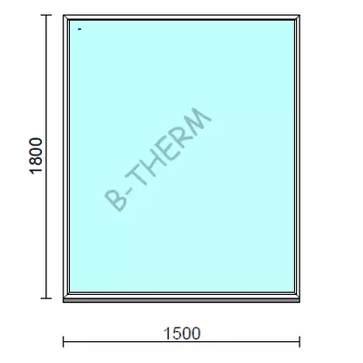 Kép 1/2 - Fix ablak.  150x180 cm (Rendelhető méretek: szélesség 145-154 cm, magasság 175-184 cm.) Deluxe A85 profilból