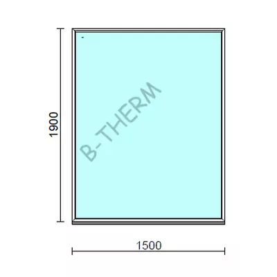 Kép 1/2 - Fix ablak.  150x190 cm (Rendelhető méretek: szélesség 145-154 cm, magasság 185-194 cm.) Deluxe A85 profilból