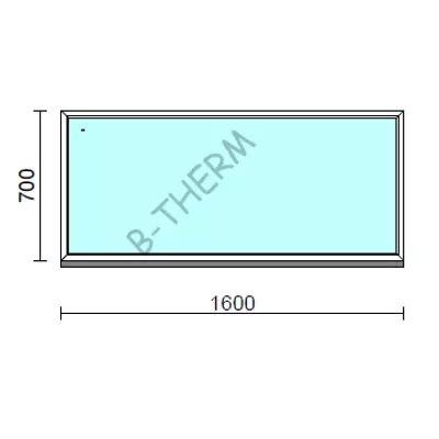 Kép 1/2 - Fix ablak.  160x 70 cm (Rendelhető méretek: szélesség 155-164 cm, magasság 65-74 cm.)  New Balance 85 profilból