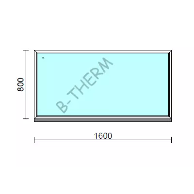 Kép 1/2 - Fix ablak.  160x 80 cm (Rendelhető méretek: szélesség 155-164 cm, magasság 75-84 cm.)  New Balance 85 profilból