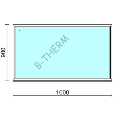 Kép 1/2 - Fix ablak.  160x 90 cm (Rendelhető méretek: szélesség 155-164 cm, magasság 85-94 cm.) Deluxe A85 profilból