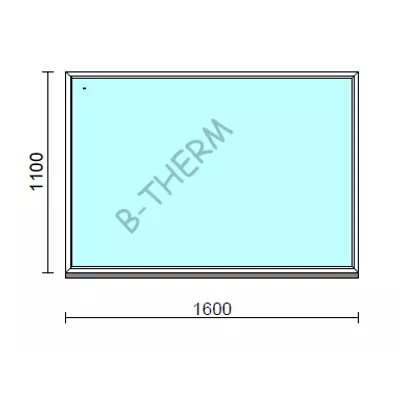 Kép 1/2 - Fix ablak.  160x110 cm (Rendelhető méretek: szélesség 155-164 cm, magasság 105-114 cm.)  New Balance 85 profilból