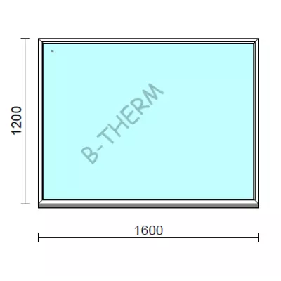 Kép 1/2 - Fix ablak.  160x120 cm (Rendelhető méretek: szélesség 155-164 cm, magasság 115-124 cm.) Deluxe A85 profilból