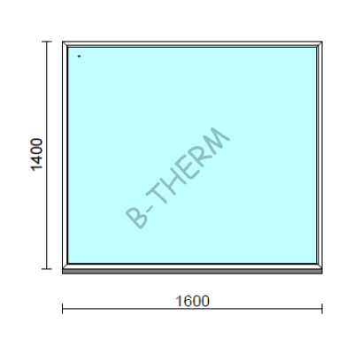 Fix ablak.  160x140 cm (Rendelhető méretek: szélesség 155-164 cm, magasság 135-144 cm.)  New Balance 85 profilból