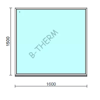 Kép 1/2 - Fix ablak.  160x150 cm (Rendelhető méretek: szélesség 155-164 cm, magasság 145-154 cm.) Deluxe A85 profilból