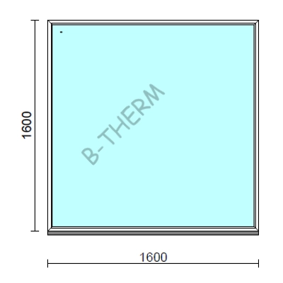 Kép 1/2 - Fix ablak.  160x160 cm (Rendelhető méretek: szélesség 155-164 cm, magasság 155-164 cm.) Deluxe A85 profilból