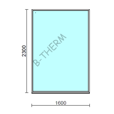 Kép 1/2 - Fix ablak.  160x230 cm (Rendelhető méretek: szélesség 155-160 cm, magasság 225-230 cm.) Deluxe A85 profilból