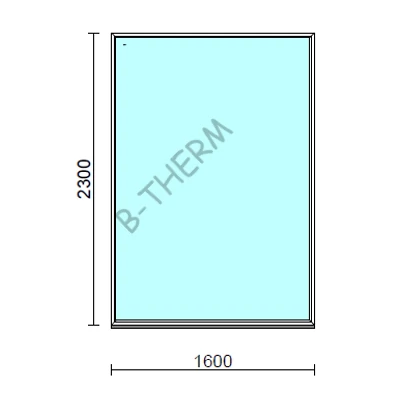 Kép 1/2 - Fix ablak  160x230 cm Deluxe A85 profilból