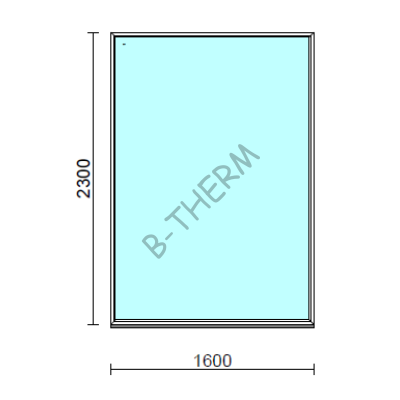 Fix ablak.  160x230 cm (Rendelhető méretek: szélesség 155-160 cm, magasság 225-230 cm.)  New Balance 85 profilból
