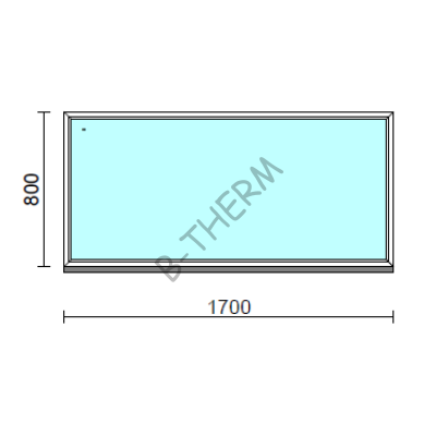 Fix ablak.  170x 80 cm (Rendelhető méretek: szélesség 165-174 cm, magasság 75-84 cm.)  New Balance 85 profilból