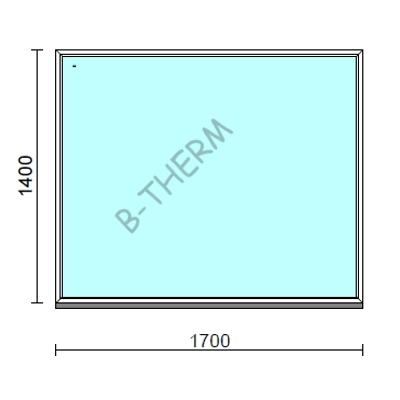 Kép 1/2 - Fix ablak.  170x140 cm (Rendelhető méretek: szélesség 165-174 cm, magasság 135-144 cm.) Deluxe A85 profilból