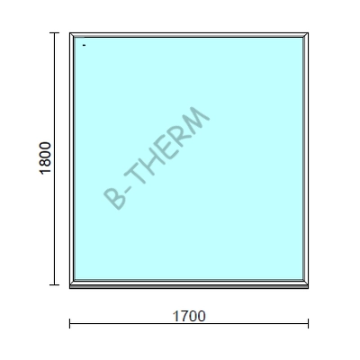 Kép 1/2 - Fix ablak.  170x180 cm (Rendelhető méretek: szélesség 165-174 cm, magasság 175-184 cm.) Deluxe A85 profilból