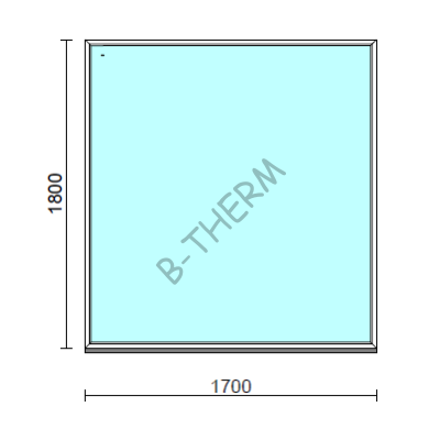 Fix ablak.  170x180 cm (Rendelhető méretek: szélesség 165-174 cm, magasság 175-184 cm.)  New Balance 85 profilból