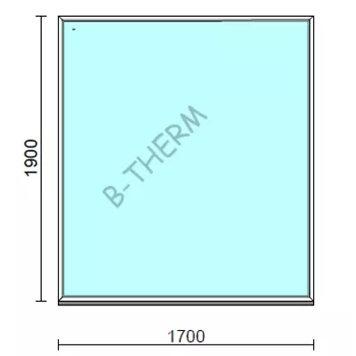 Kép 1/2 - Fix ablak.  170x190 cm (Rendelhető méretek: szélesség 165-174 cm, magasság 185-194 cm.) Deluxe A85 profilból