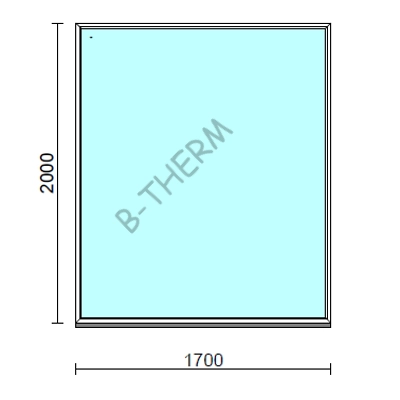 Kép 1/2 - Fix ablak.  170x200 cm (Rendelhető méretek: szélesség 165-174 cm, magasság 195-204 cm.)  New Balance 85 profilból