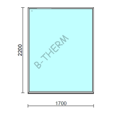 Kép 1/2 - Fix ablak.  170x220 cm (Rendelhető méretek: szélesség 165-174 cm, magasság 215-224 cm.) Deluxe A85 profilból