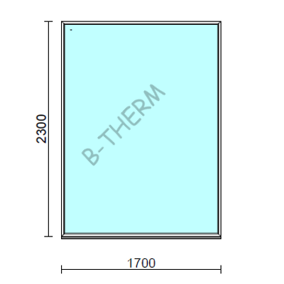 Fix ablak.  170x230 cm (Rendelhető méretek: szélesség 165-170 cm, magasság 225-230 cm.)  New Balance 85 profilból
