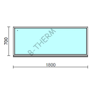 Kép 1/2 - Fix ablak  180x 70 cm Deluxe A85 profilból