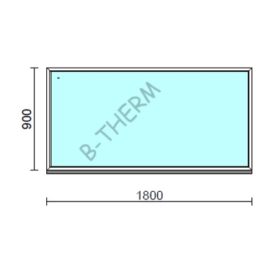 Kép 1/2 - Fix ablak  180x 90 cm Deluxe A85 profilból