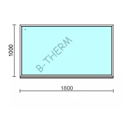 Kép 1/2 - Fix ablak.  180x100 cm (Rendelhető méretek: szélesség 175-184 cm, magasság 95-104 cm.)  New Balance 85 profilból