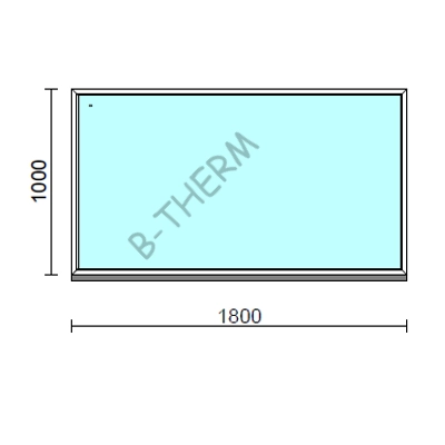 Kép 1/2 - Fix ablak.  180x100 cm (Rendelhető méretek: szélesség 175-184 cm, magasság 95-104 cm.) Deluxe A85 profilból