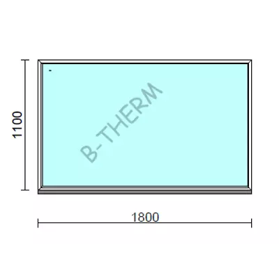 Kép 1/2 - Fix ablak.  180x110 cm (Rendelhető méretek: szélesség 175-184 cm, magasság 105-114 cm.)  New Balance 85 profilból