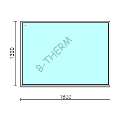 Kép 1/2 - Fix ablak.  180x130 cm (Rendelhető méretek: szélesség 175-184 cm, magasság 125-134 cm.) Deluxe A85 profilból