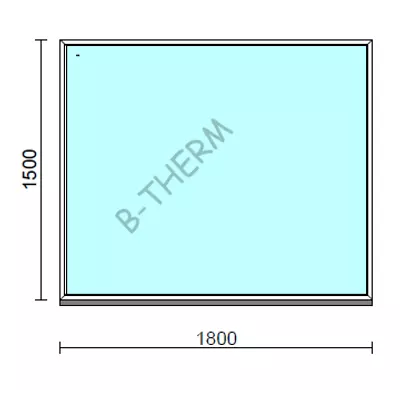 Kép 1/2 - Fix ablak.  180x150 cm (Rendelhető méretek: szélesség 175-184 cm, magasság 145-154 cm.)  New Balance 85 profilból