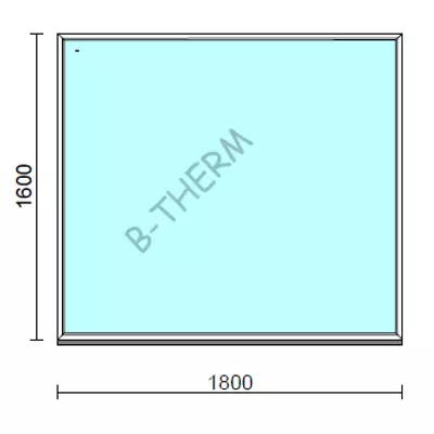 Kép 1/2 - Fix ablak.  180x160 cm (Rendelhető méretek: szélesség 175-184 cm, magasság 155-164 cm.) Deluxe A85 profilból