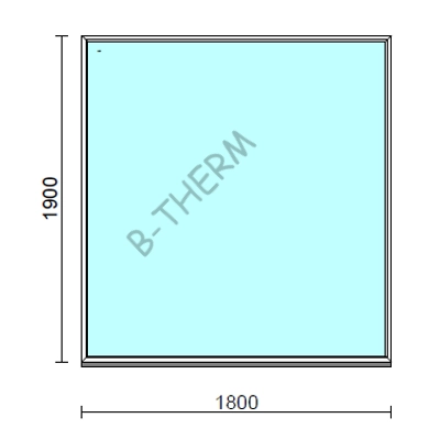 Kép 1/2 - Fix ablak.  180x190 cm (Rendelhető méretek: szélesség 175-184 cm, magasság 185-194 cm.)  New Balance 85 profilból