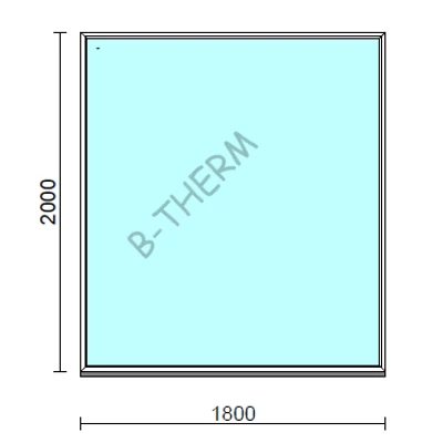 Kép 1/2 - Fix ablak  180x200 cm Deluxe A85 profilból