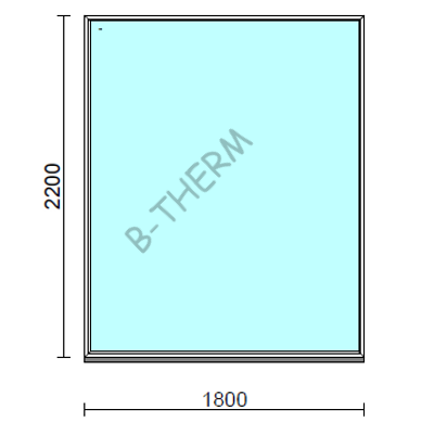 Fix ablak.  180x220 cm (Rendelhető méretek: szélesség 175-184 cm, magasság 215-224 cm.)  New Balance 85 profilból