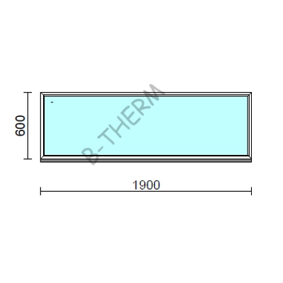 Kép 1/2 - Fix ablak.  190x 60 cm (Rendelhető méretek: szélesség 185-194 cm, magasság 55-64 cm.)  New Balance 85 profilból