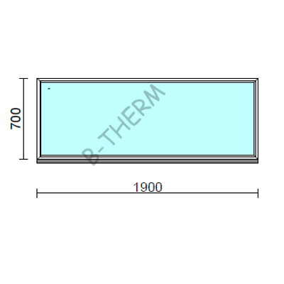 Fix ablak.  190x 70 cm (Rendelhető méretek: szélesség 185-194 cm, magasság 65-74 cm.)  New Balance 85 profilból