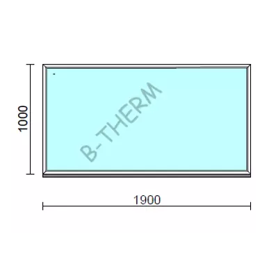 Kép 1/2 - Fix ablak.  190x100 cm (Rendelhető méretek: szélesség 185-194 cm, magasság 95-104 cm.)  New Balance 85 profilból
