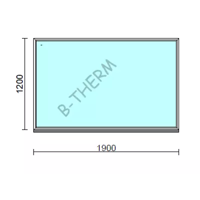 Kép 1/2 - Fix ablak.  190x120 cm (Rendelhető méretek: szélesség 185-194 cm, magasság 115-124 cm.)  New Balance 85 profilból