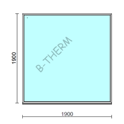 Kép 1/2 - Fix ablak.  190x190 cm (Rendelhető méretek: szélesség 185-194 cm, magasság 185-194 cm.) Deluxe A85 profilból