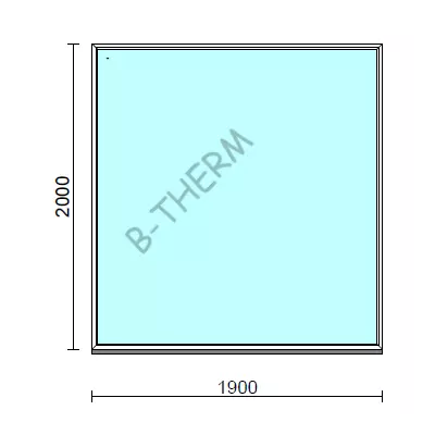 Kép 1/2 - Fix ablak.  190x200 cm (Rendelhető méretek: szélesség 185-194 cm, magasság 195-204 cm.)  New Balance 85 profilból