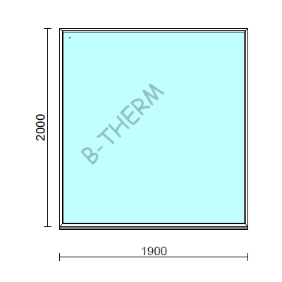 Kép 1/2 - Fix ablak.  190x200 cm (Rendelhető méretek: szélesség 185-194 cm, magasság 195-204 cm.) Deluxe A85 profilból