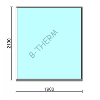 Kép 1/2 - Fix ablak.  190x210 cm (Rendelhető méretek: szélesség 185-194 cm, magasság 205-214 cm.)  New Balance 85 profilból