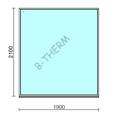 Fix ablak.  190x210 cm (Rendelhető méretek: szélesség 185-194 cm, magasság 205-214 cm.)  New Balance 85 profilból