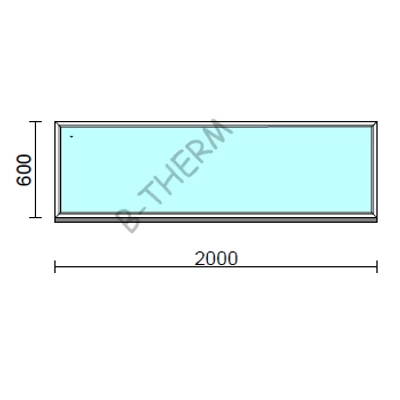 Kép 1/2 - Fix ablak  200x 60 cm Deluxe A85 profilból