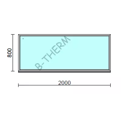 Kép 1/2 - Fix ablak.  200x 80 cm (Rendelhető méretek: szélesség 195-204 cm, magasság 75-84 cm.)  New Balance 85 profilból