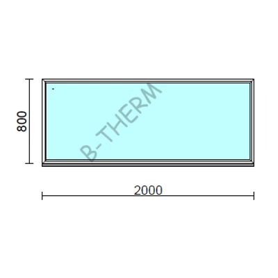 Kép 1/2 - Fix ablak  200x 80 cm Deluxe A85 profilból