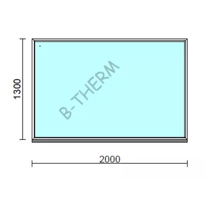 Kép 1/2 - Fix ablak.  200x130 cm (Rendelhető méretek: szélesség 195-204 cm, magasság 125-134 cm.)  New Balance 85 profilból
