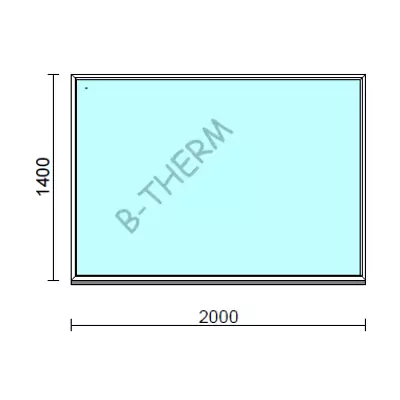 Kép 1/2 - Fix ablak.  200x140 cm (Rendelhető méretek: szélesség 195-204 cm, magasság 135-144 cm.)  New Balance 85 profilból