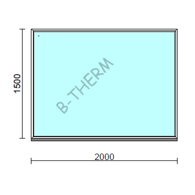 Kép 1/2 - Fix ablak.  200x150 cm (Rendelhető méretek: szélesség 195-204 cm, magasság 145-154 cm.)  New Balance 85 profilból